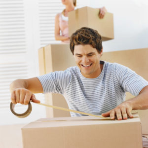 Couple moving house